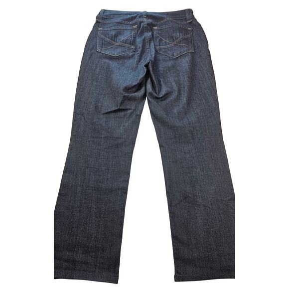 NWOT size 10 straight lift tuck high rise stretch blue jeans casual career - Picture 1 of 8
